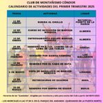 CALENDARIO DE ACTIVIDADES PRIMER TRIMESTRE 2025